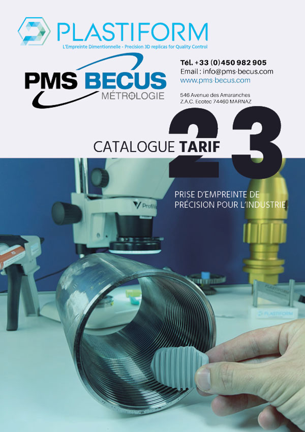 PMS BECUS - Plastiform - catalogue 2023 - solutions de contrôle de dimensions non destructif