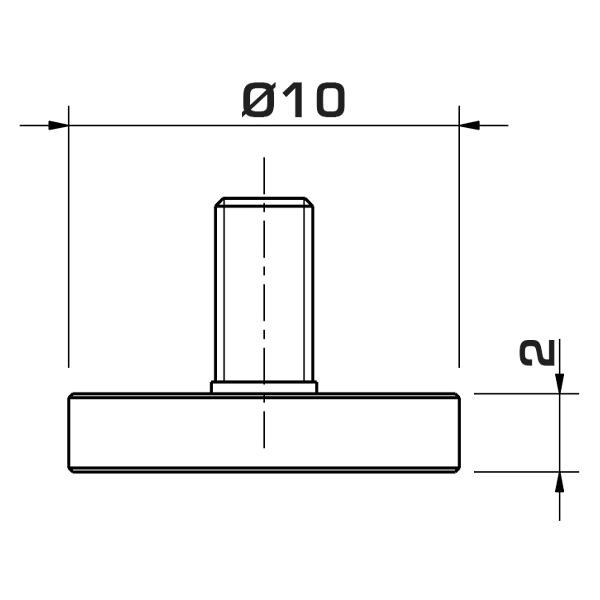 Touches de mesure pour comparateurs cylindriques, plates