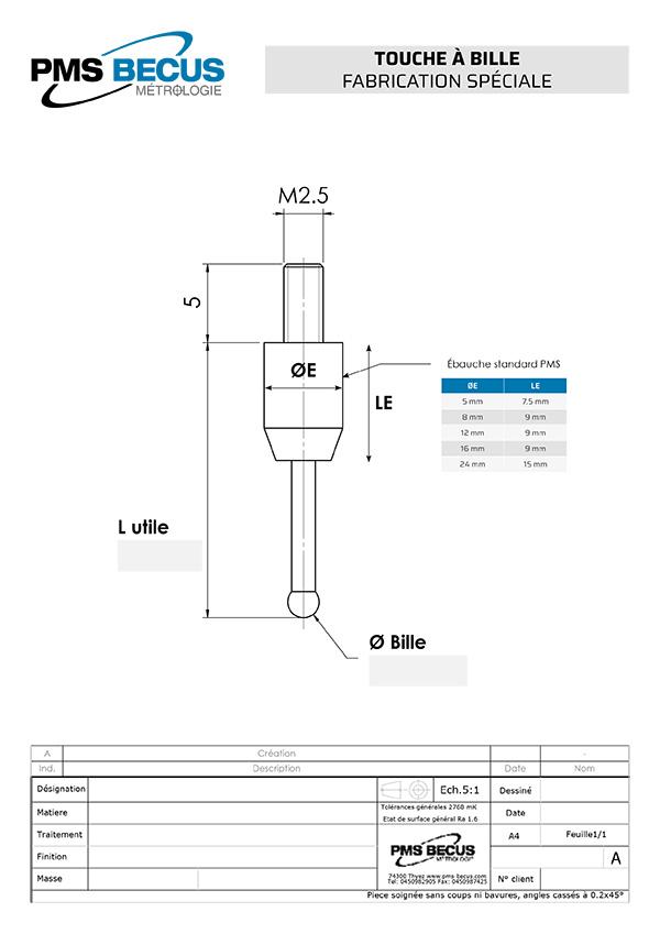 Fabrication de touches spéciales pour comparateurs