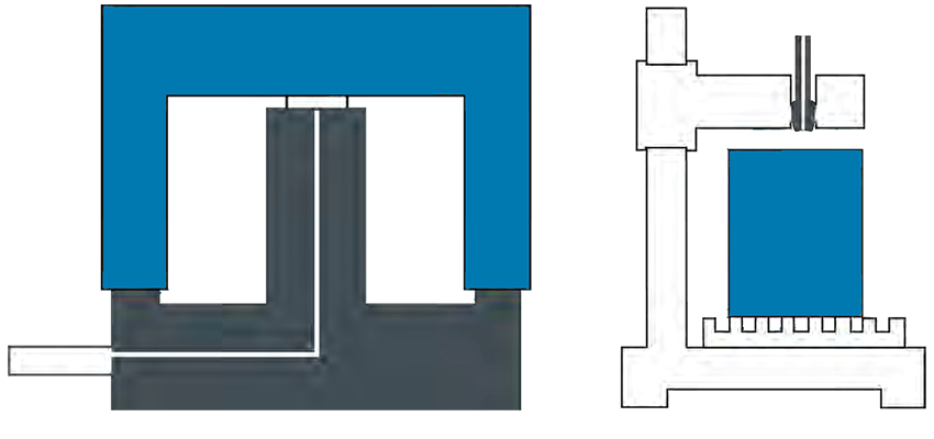 Mesure pneumatique sans contact par fuite d'air pour des mesures de Profondeur / Hauteur