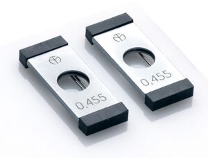 Piges sur support pour mesure précise du diamètre de filetages extérieurs