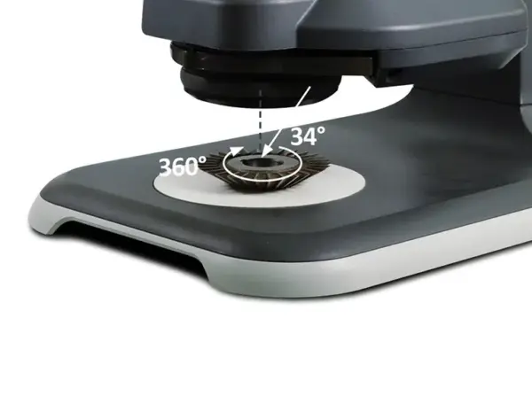 Vue 360° d’un engrenage métallique observé avec microscope stéréo 3D ProteQ VISO
