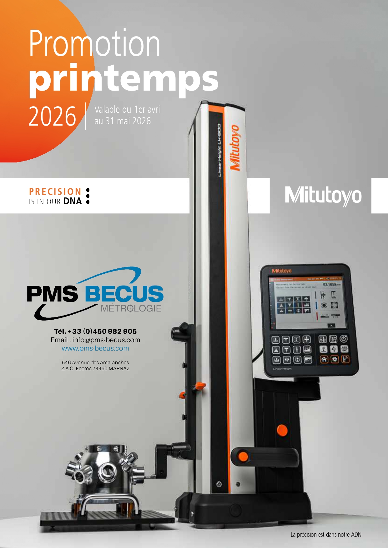 Mitutoyo Promotion 2026 première page