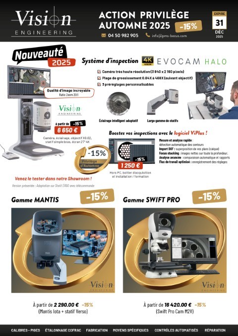 Action Privilège Automne 2025 par Vision Engineering